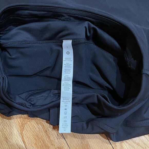 Lululemon Essential High Rise Running Skirt Skort Size 2 Black Long W8ACVT NWOT - Picture 13 of 13